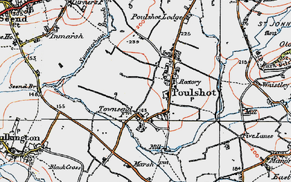 Old map of Poulshot in 1919