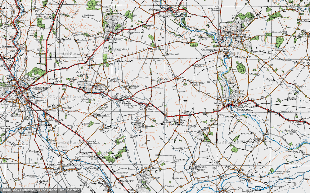 Old Map of Poulton, 1919 in 1919