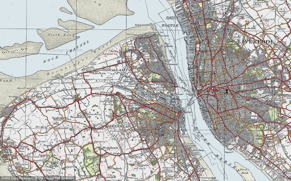 Old Map of Historic Map covering West Float in 1923