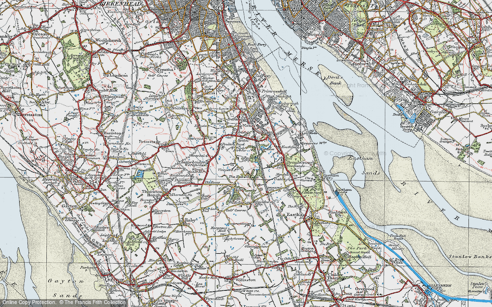 Old Map of Poulton, 1924 in 1924