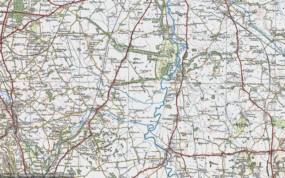 Old Map of Poulton, 1924 in 1924