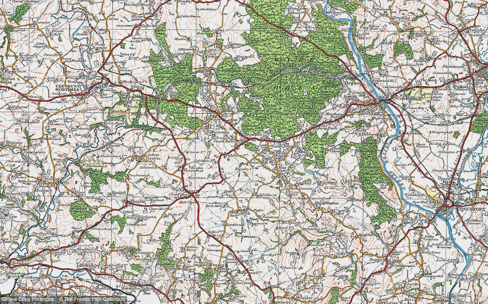 Old Map of Pound Bank, 1920 in 1920