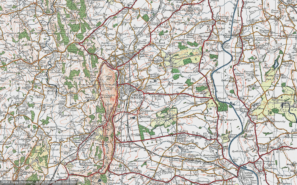 Old Map of Pound Bank, 1920 in 1920