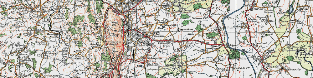 Old map of Pound Bank in 1920