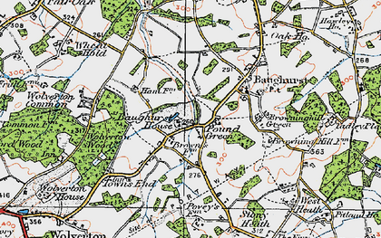 Old map of Baughurst Ho in 1919
