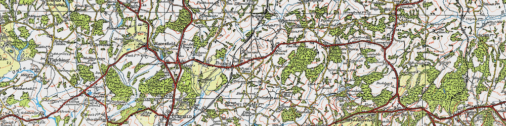 Old map of Pound Green in 1920