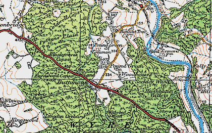 Old map of Withybed Wood in 1921
