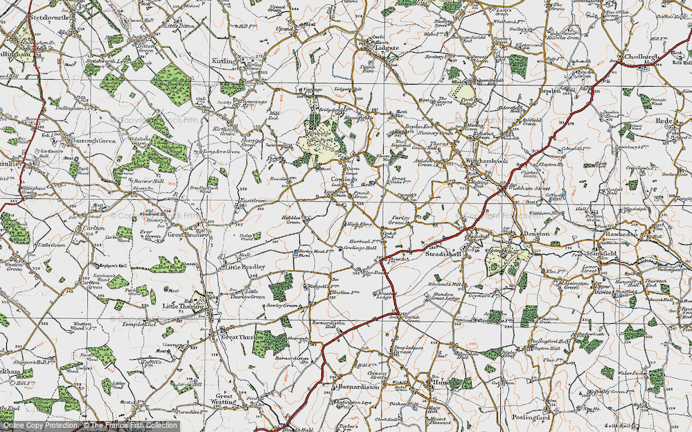 Old Map of Pound Green, 1921 in 1921