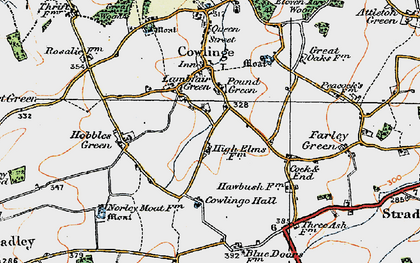 Old map of Pound Green in 1921