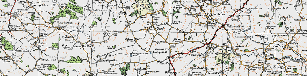 Old map of Pound Green in 1921