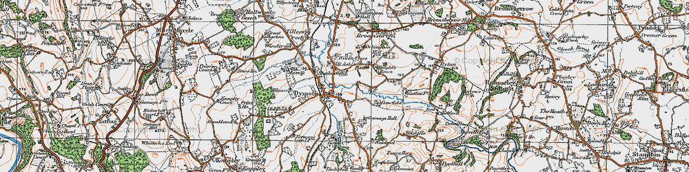 Old map of Pound, The in 1919