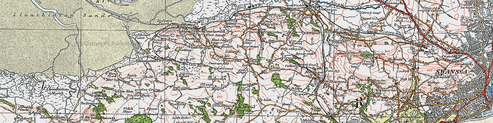 Old map of Fairwood in 1923