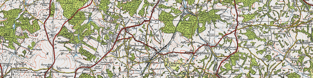 Old map of Lime Kiln Oast in 1920