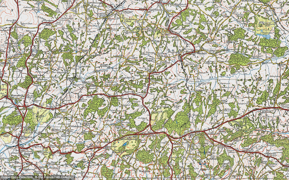 Old Map of Poundford, 1920 in 1920