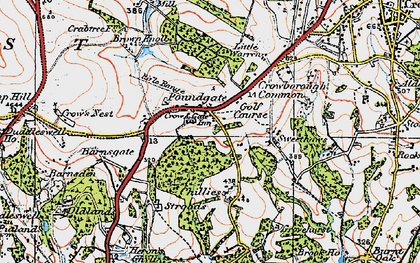 Old map of Barnsgate in 1920