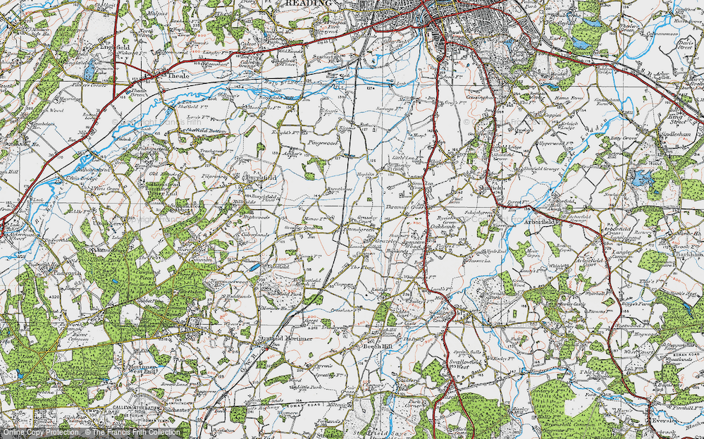Old Map of Historic Map covering Burnthouse Br in 1919