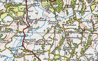 Old map of Poundsbridge in 1920