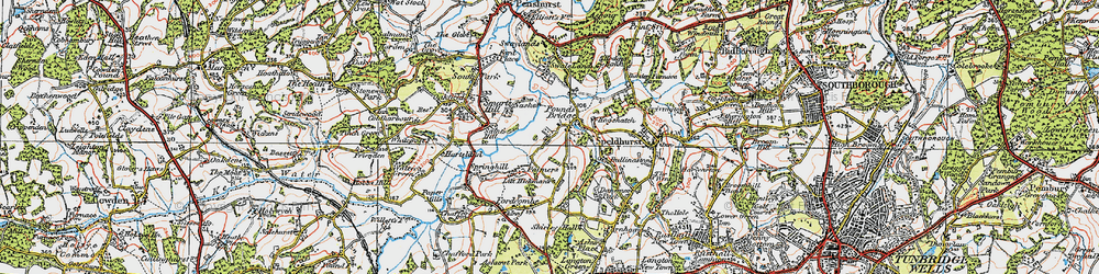 Old map of Poundsbridge in 1920
