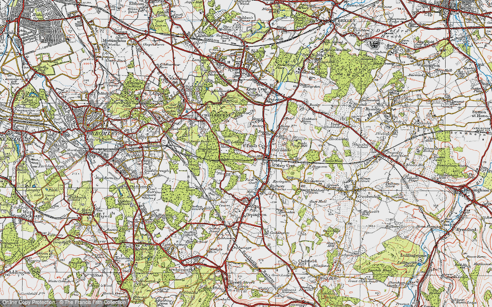 Old Map of Poverest, 1920 in 1920