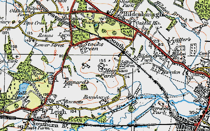 Old map of Powder Mills in 1920