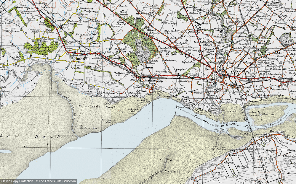 Old Map of Powfoot, 1925 in 1925