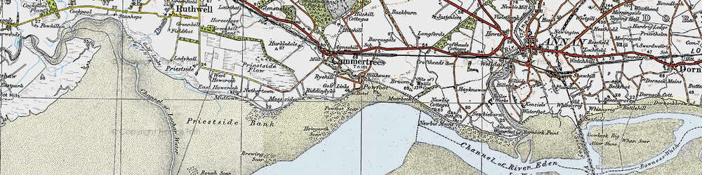 Old map of Brewing Scar in 1925