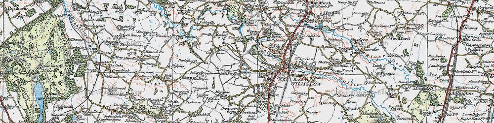 Old map of Lindow Common in 1923