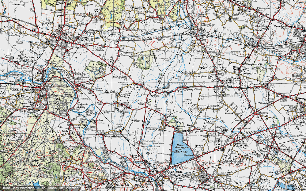 Old Map of Poyle, 1920 in 1920