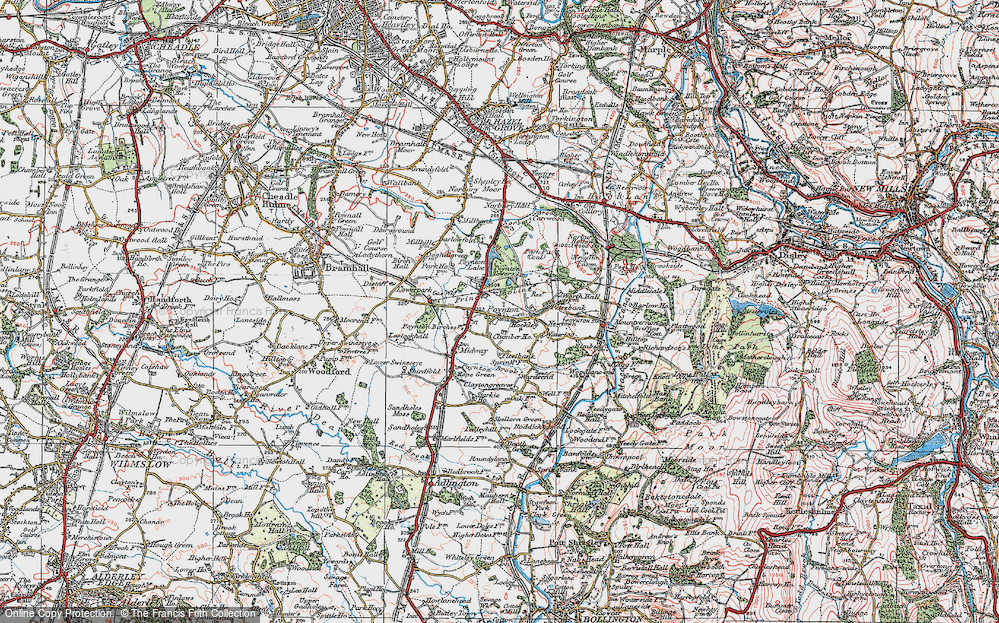 Map Of Poynton Cheshire Map Of Poynton, 1923 - Francis Frith