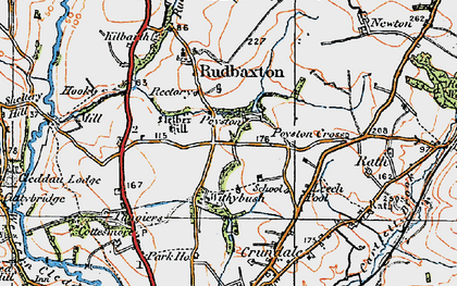 Old map of Poyston in 1922