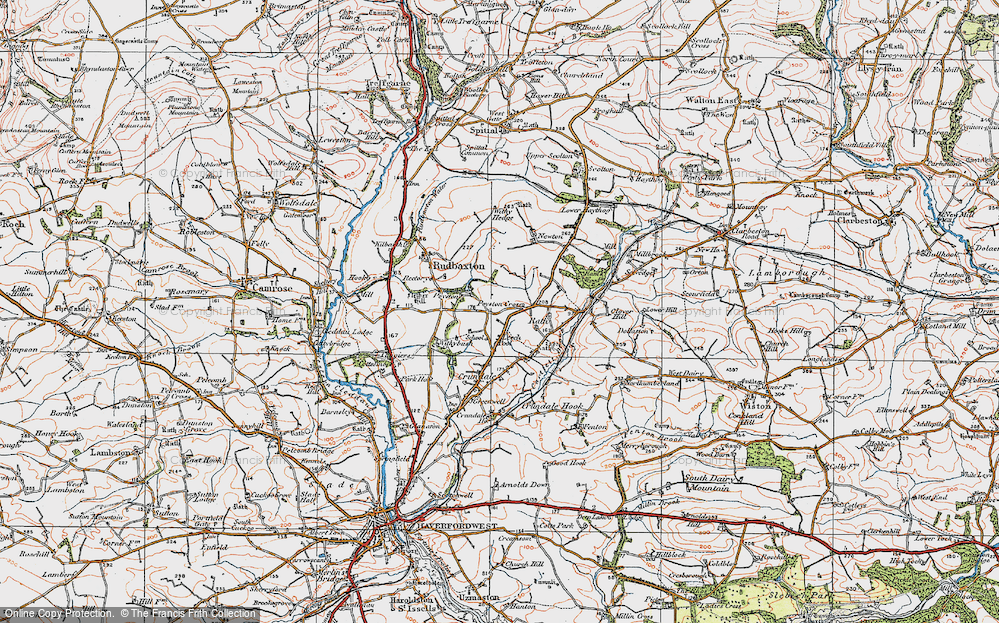 Old Map of Poyston Cross, 1922 in 1922