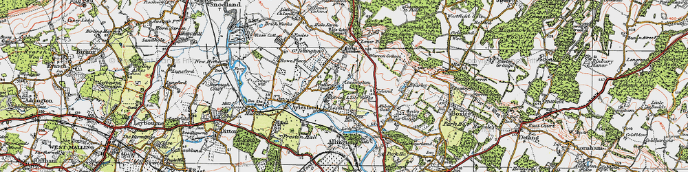 Old map of Pratling Street in 1921