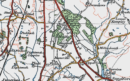 Old map of Prees Higher Heath in 1921