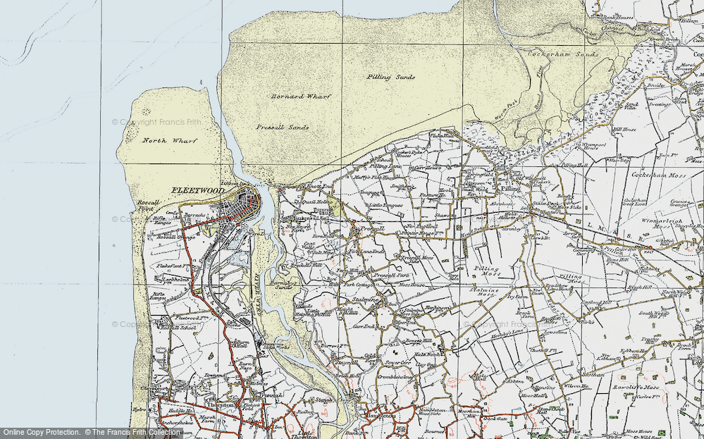 Old Map of Preesall, 1924 in 1924