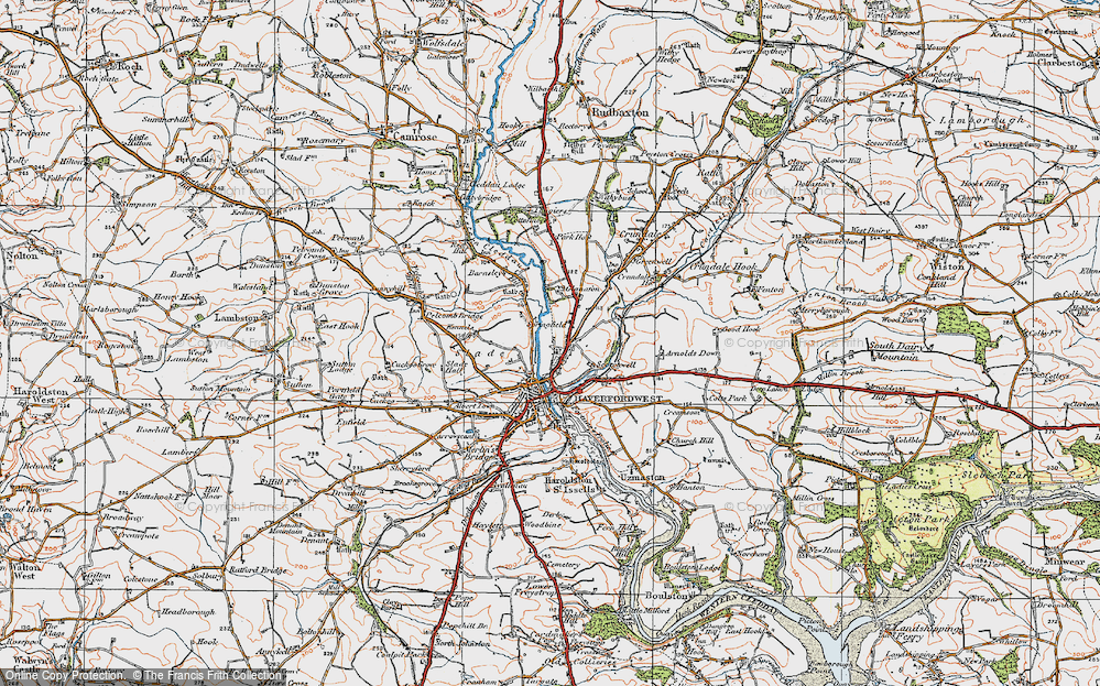 Old Map of Prendergast, 1922 in 1922
