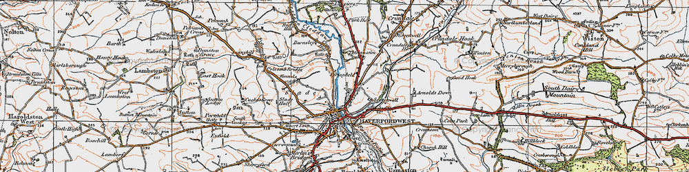 Old map of Prendergast in 1922