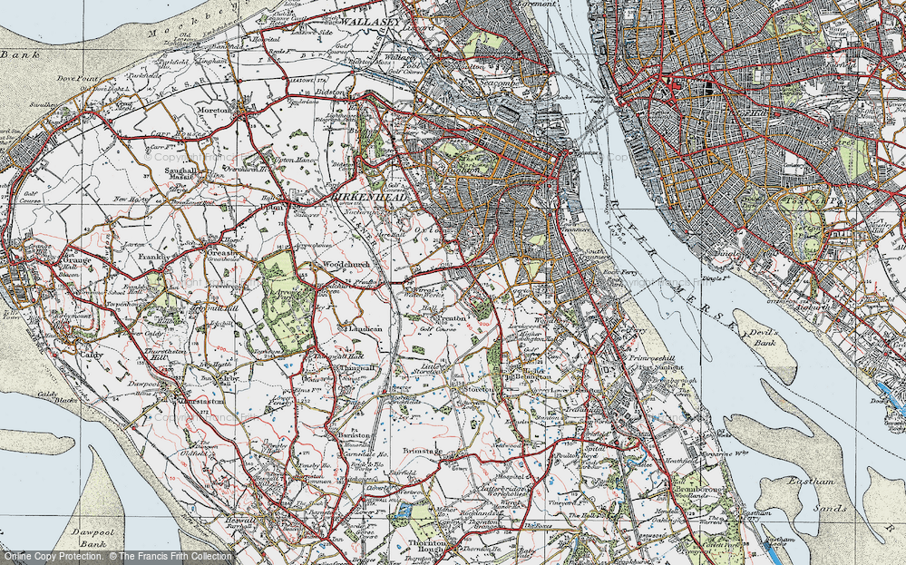 Old Map of Prenton, 1923 in 1923