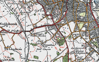 Old map of Prenton in 1923