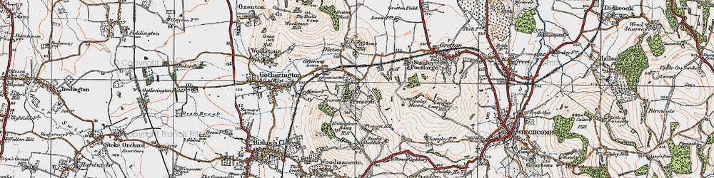 Old map of Winchcombe Way in 1919