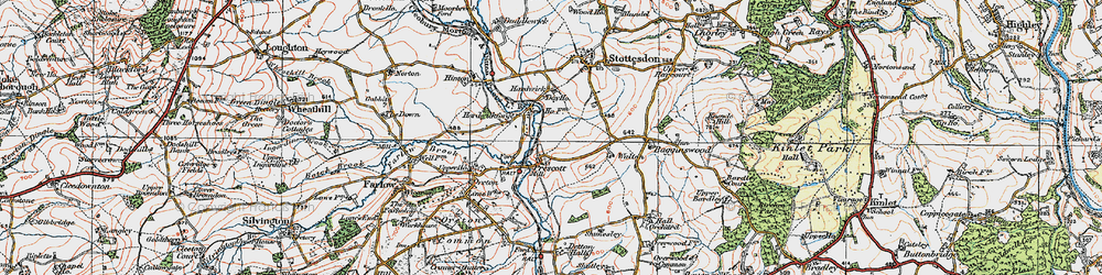 Old map of Prescott in 1921