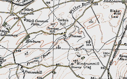 Old map of Brown Rigg in 1926