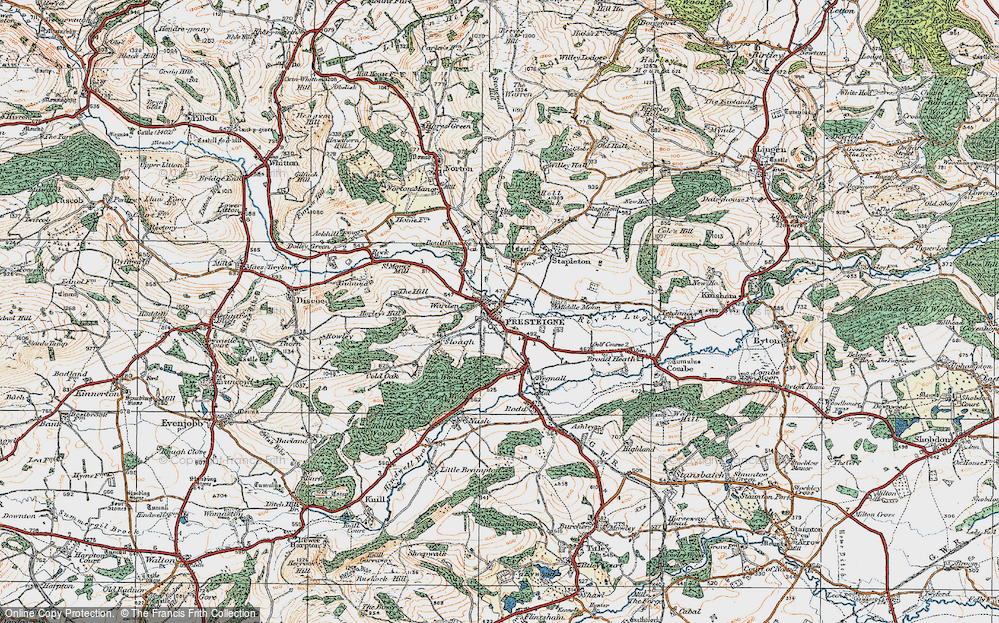 Old Map of Presteigne, 1920 in 1920