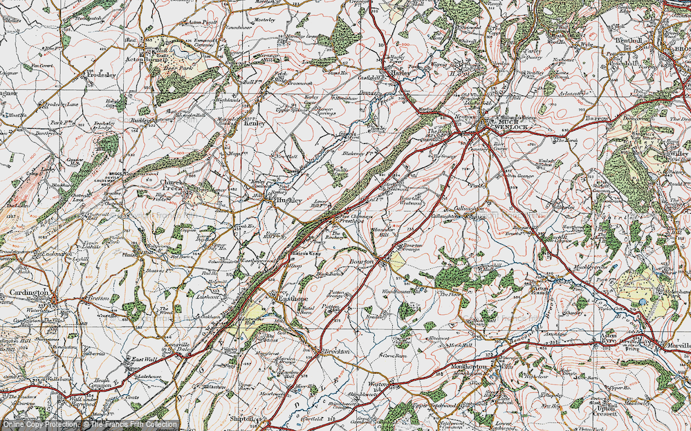 Old Map of Presthope, 1921 in 1921