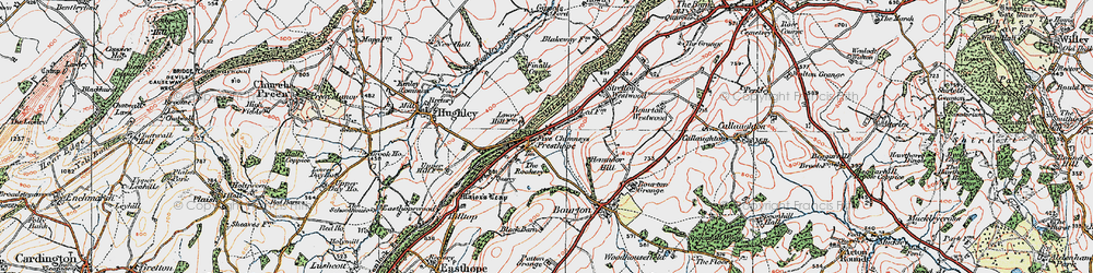 Old map of Presthope in 1921