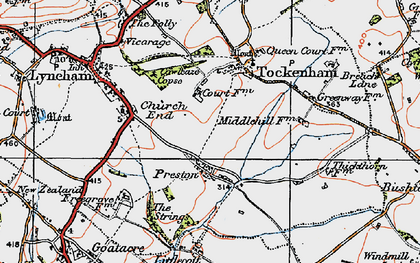 Old map of Preston in 1919