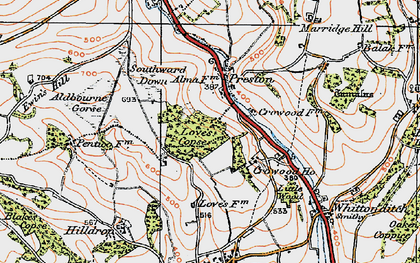 Old map of Blake's Copse in 1919