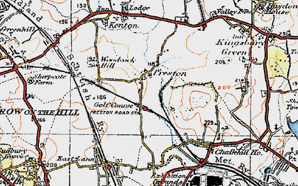 Old map of Preston in 1920