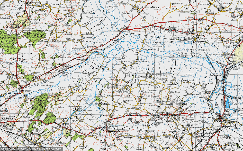 Old Map of Preston, 1920 in 1920