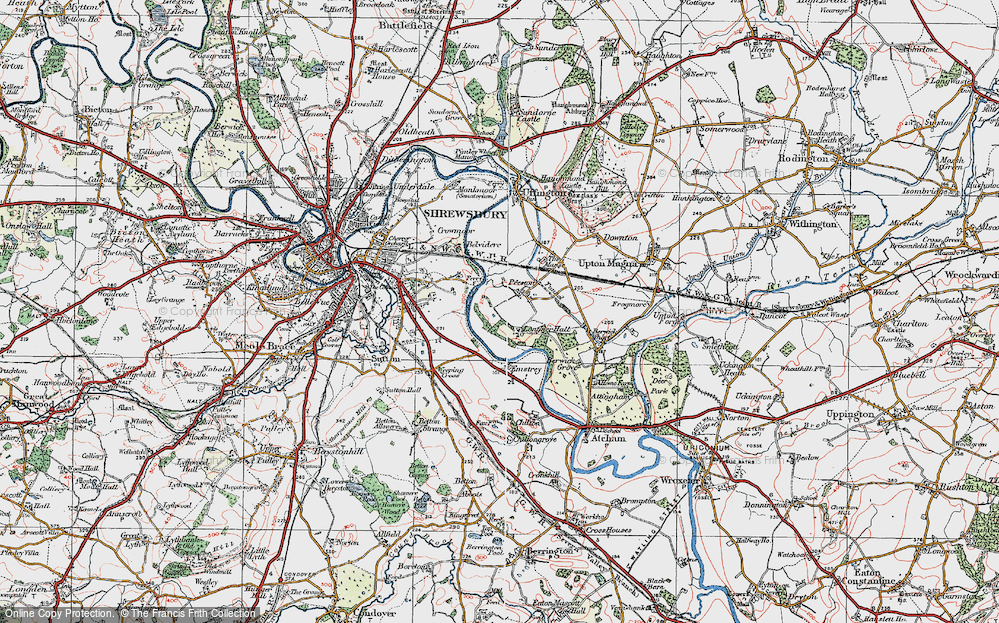Old Map of Preston, 1921 in 1921