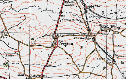 Old map of Wing Grange in 1921